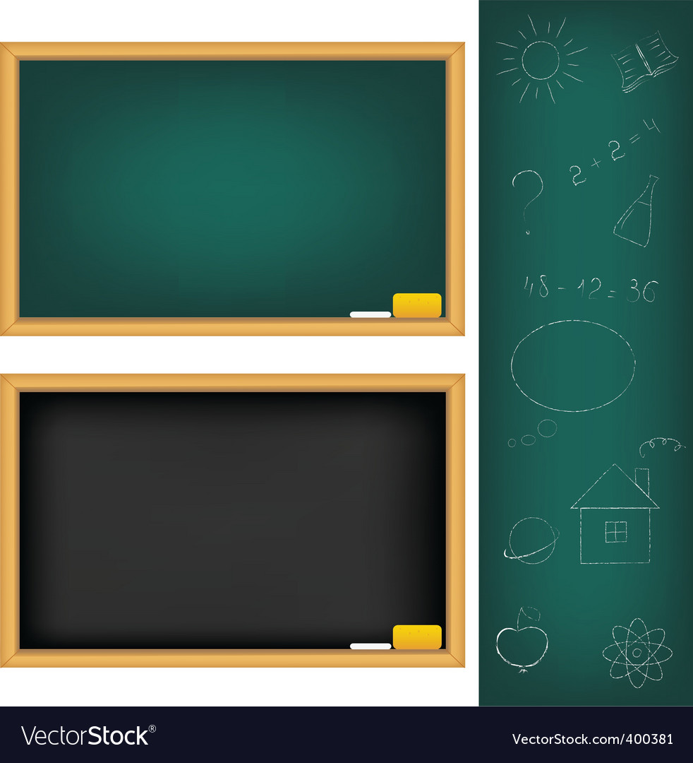 Chalk board welcome back to school Royalty Free Vector Image