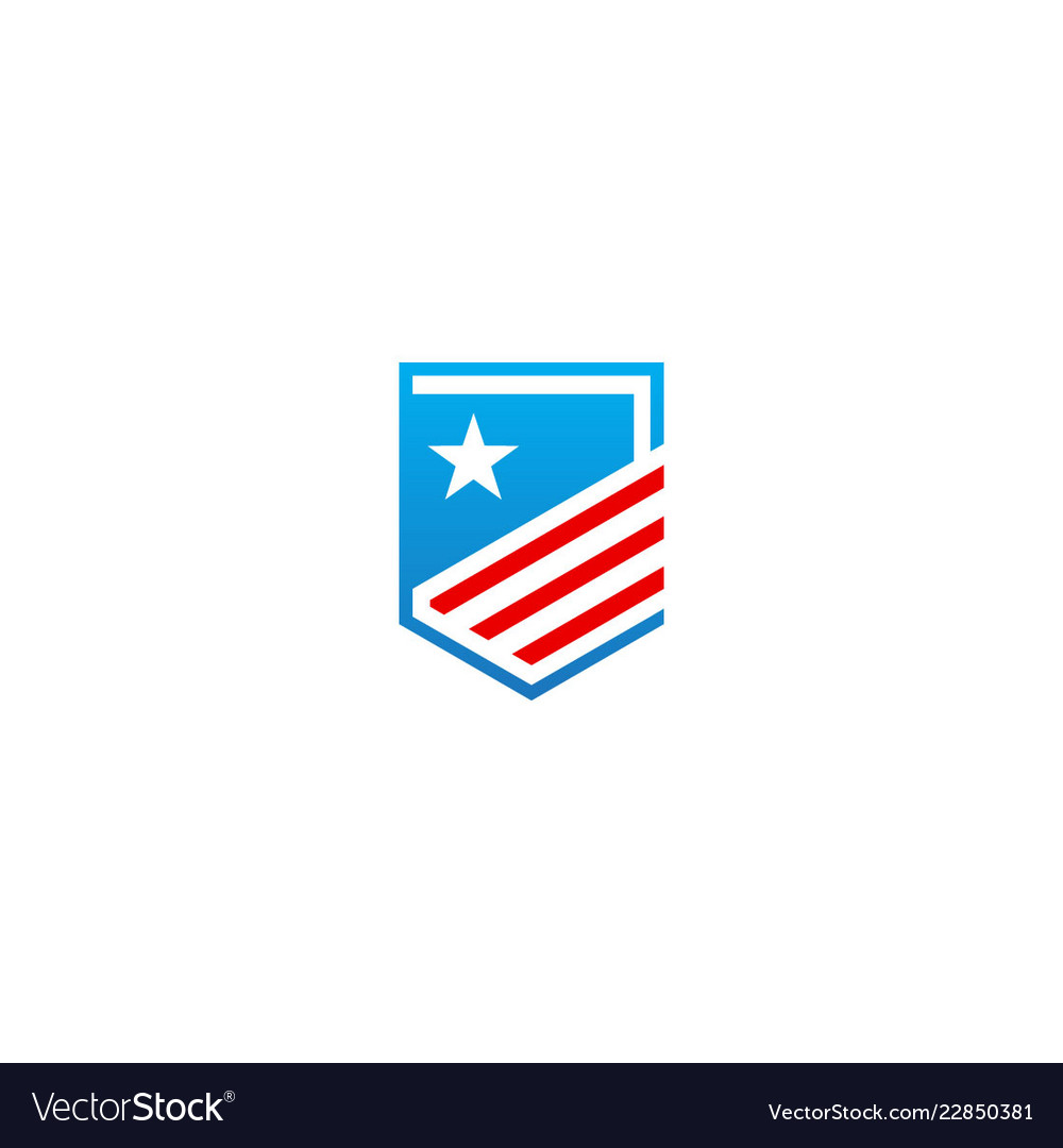 Shield star protect company logo Royalty Free Vector Image