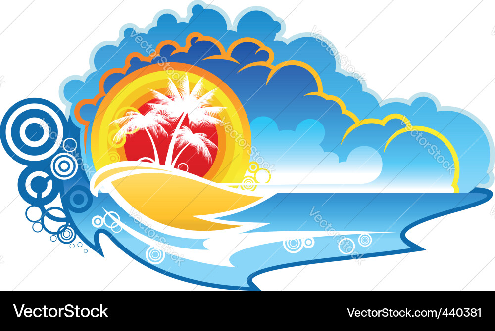 Tropical abstract background Royalty Free Vector Image