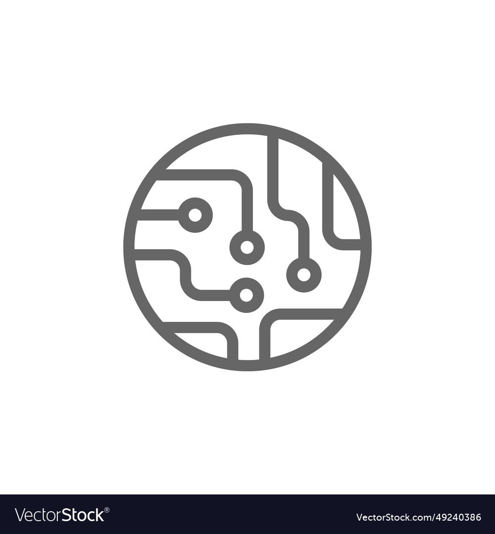 Eps10 of a circuit board icon Royalty Free Vector Image