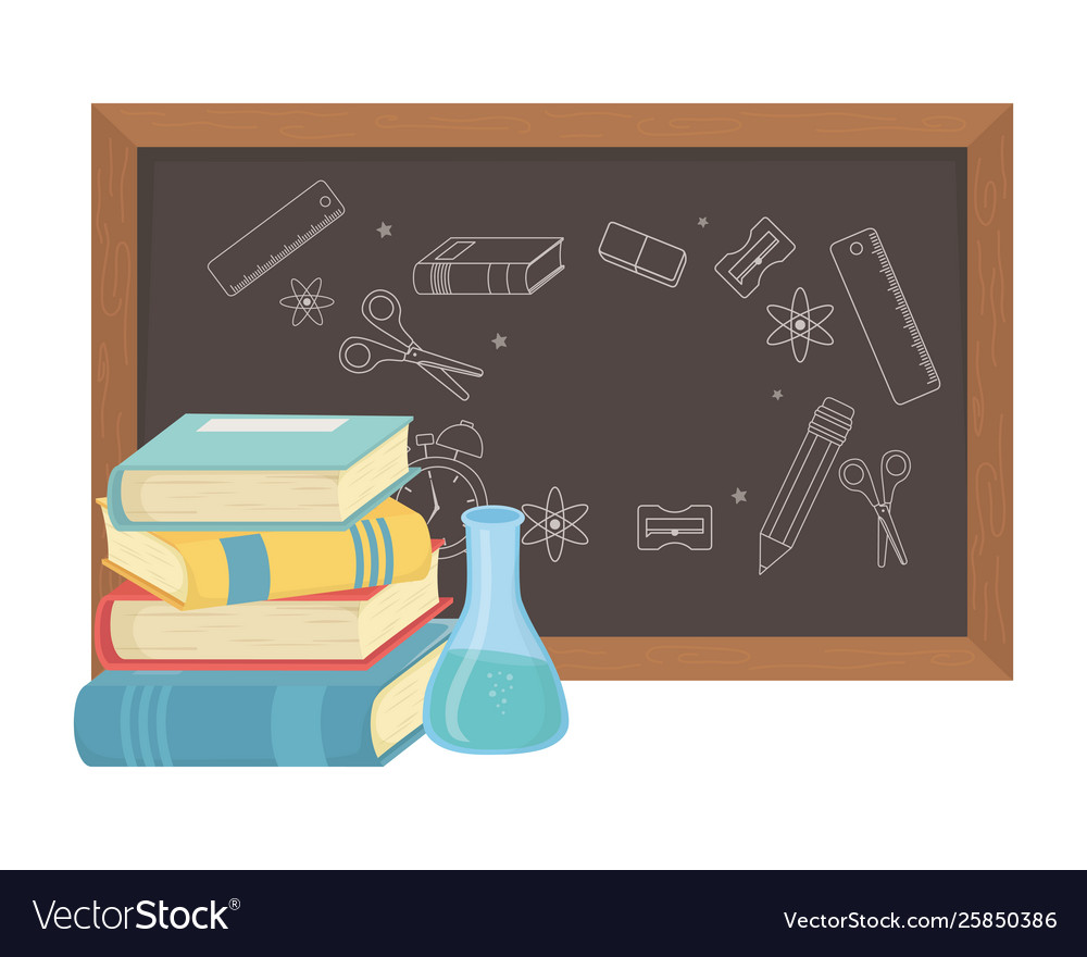Isolated blackboard school design Royalty Free Vector Image