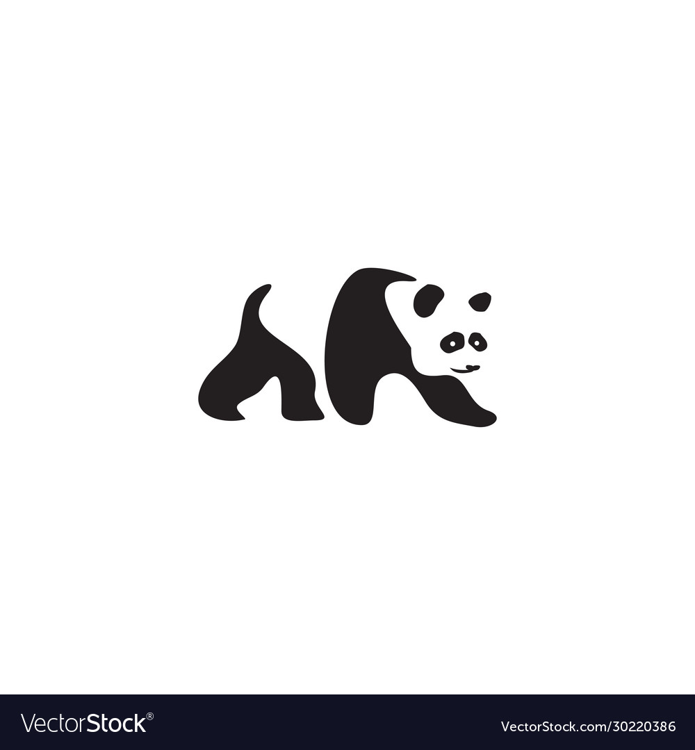 Panda icon logo design template