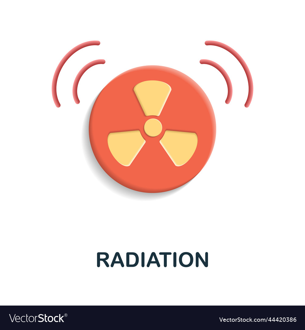 Radiation icon 3d from ecology and energy Vector Image