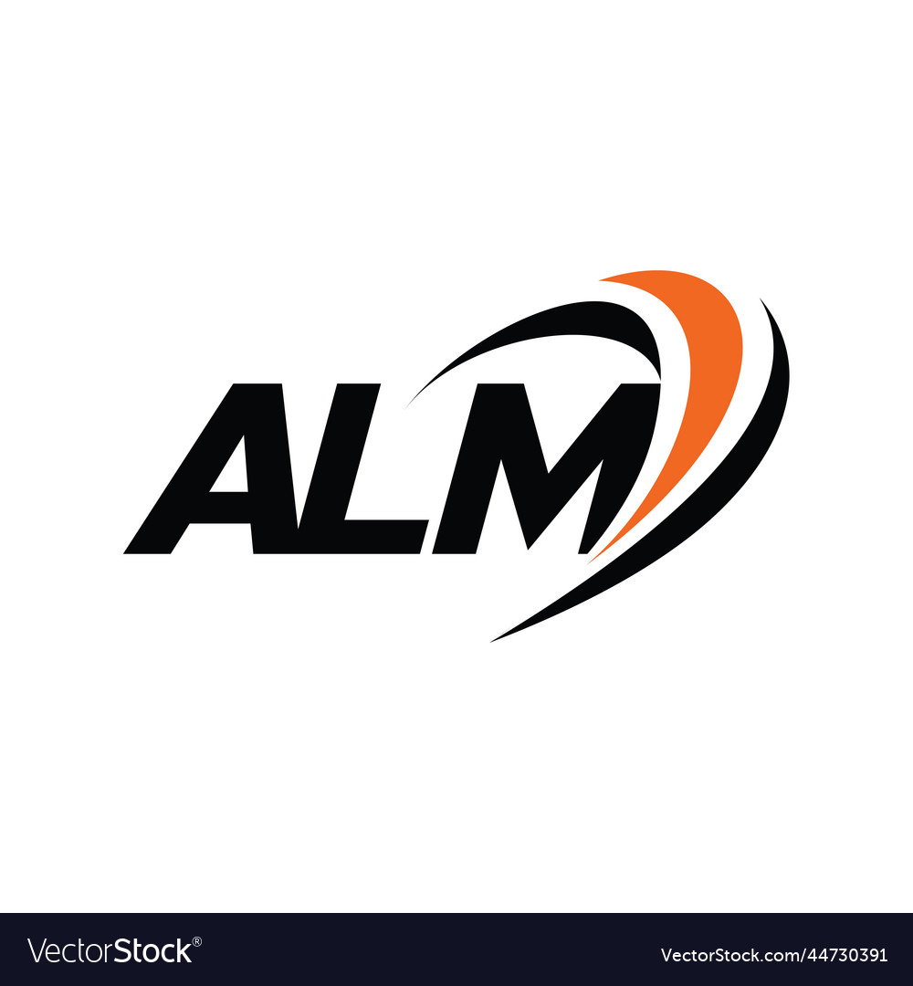 Alm monogram logo Royalty Free Vector Image - VectorStock