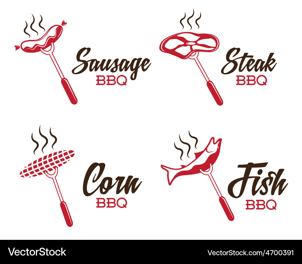 Bbq set Royalty Free Vector Image - VectorStock