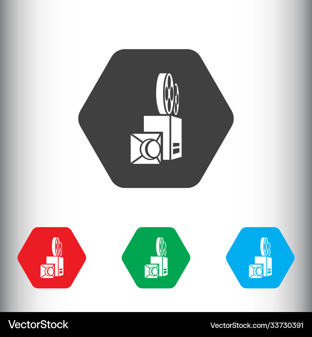 Cinema camera icon Royalty Free Vector Image - VectorStock