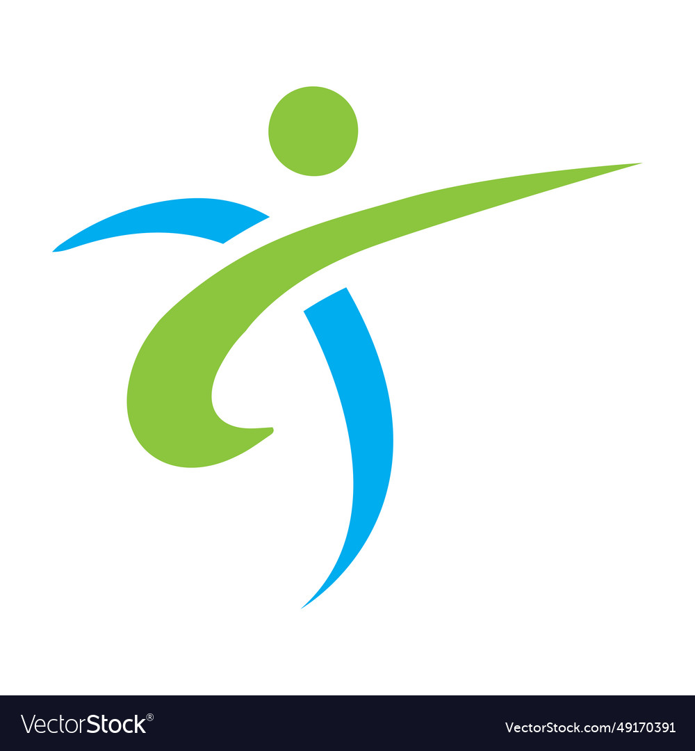 Health life people logo Royalty Free Vector Image