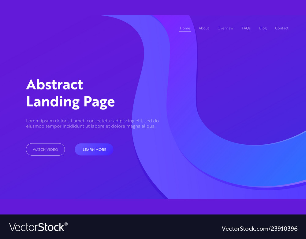 Abstract geometric purple wave landing page vector image Abstract geometric purple wave landing page