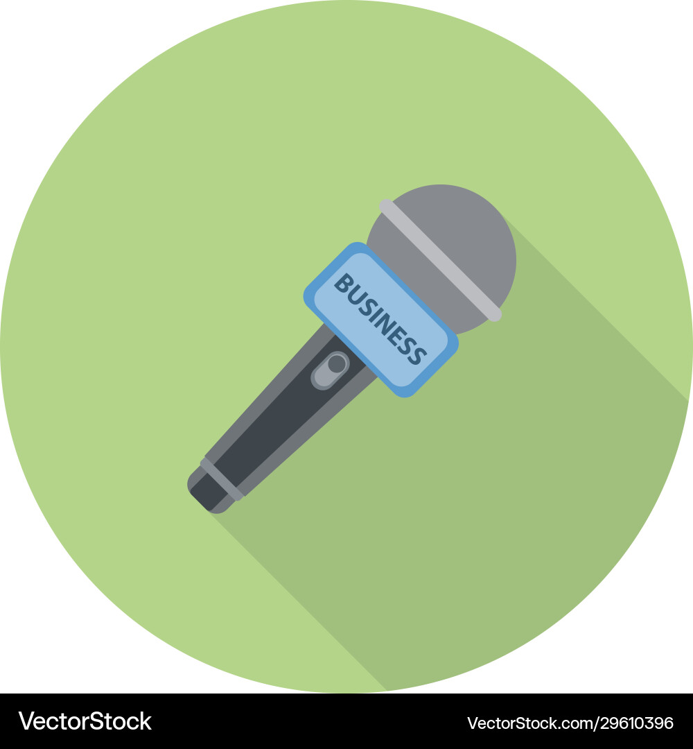 Flat microphone icon Royalty Free Vector Image