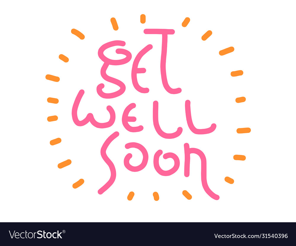 Get Well Soon Text Hand Lettering For Invitation Vector Image get-well-soon-text-hand-lettering-for-invitation-vector-image