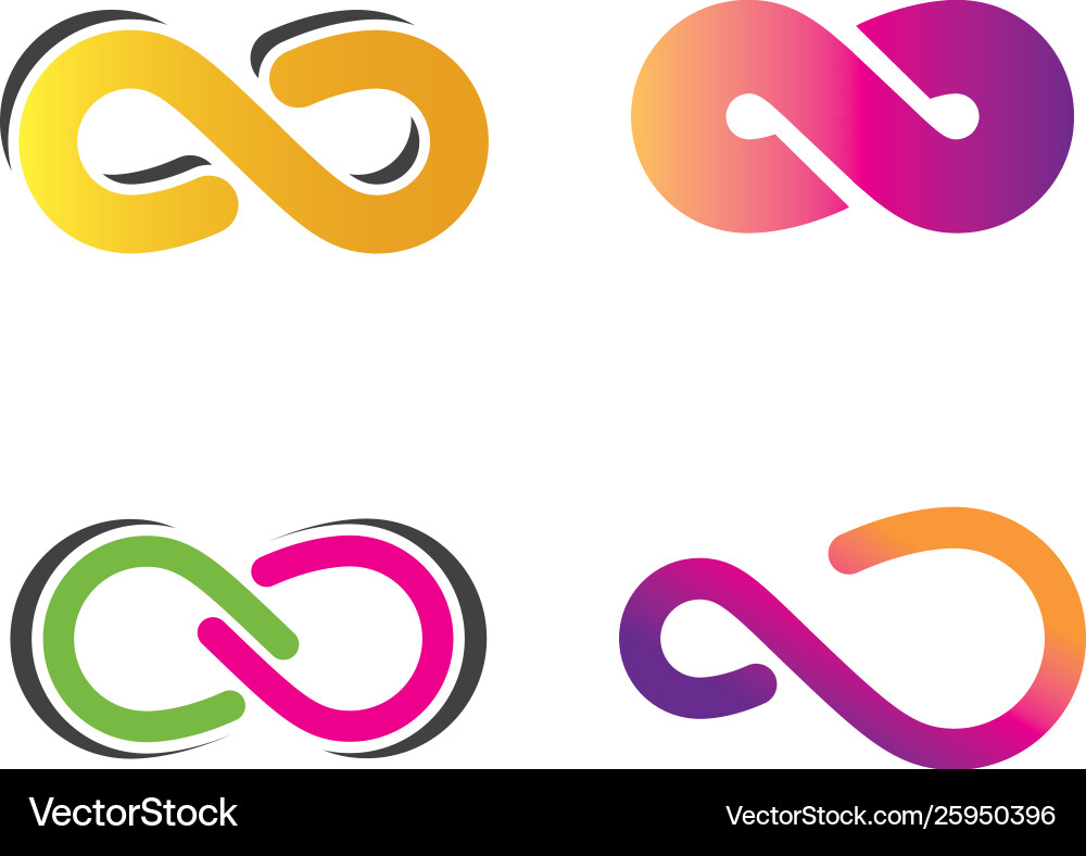 Infinity designinfinity logo icon Royalty Free Vector Image