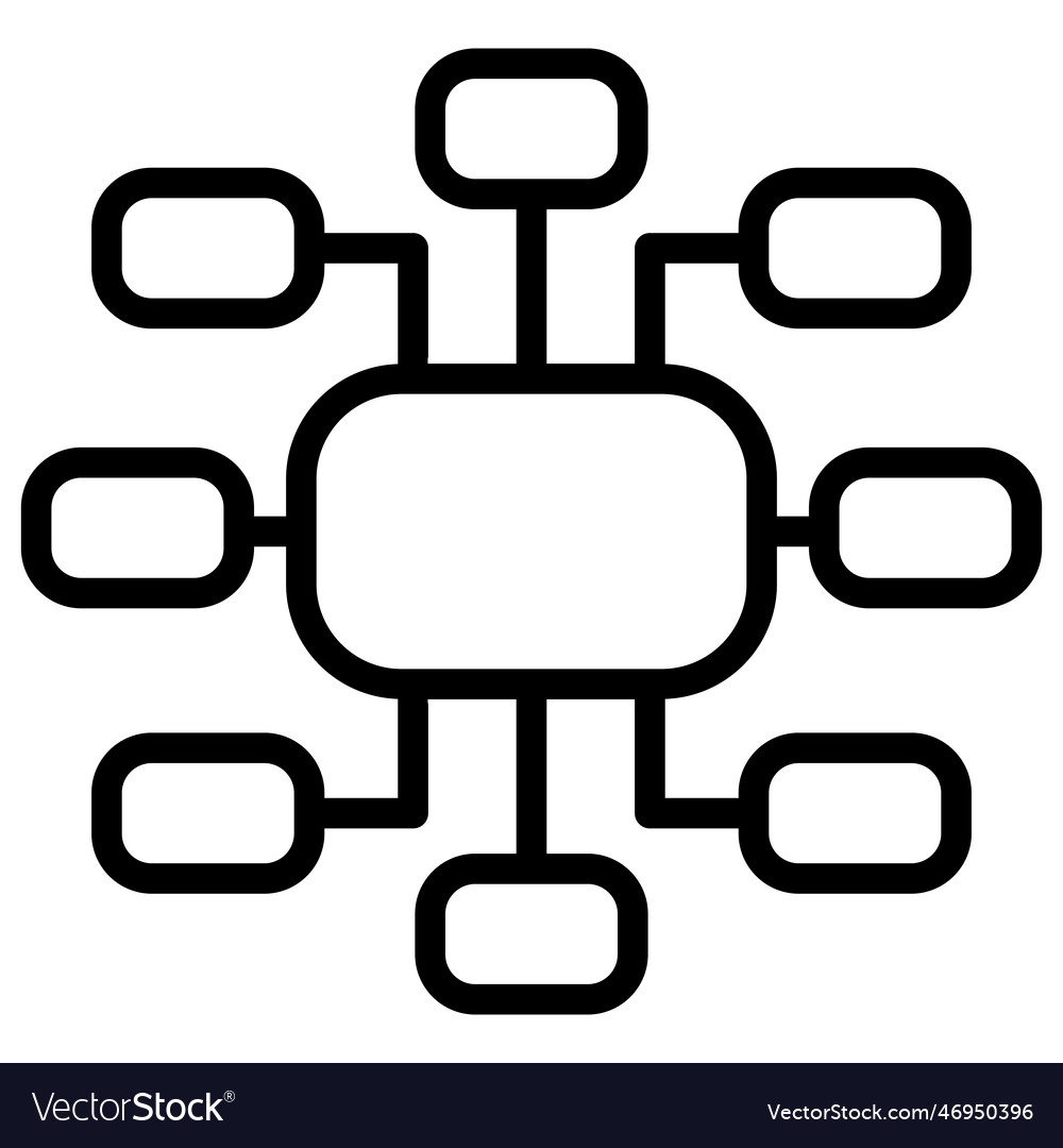 Mind map diagram icon