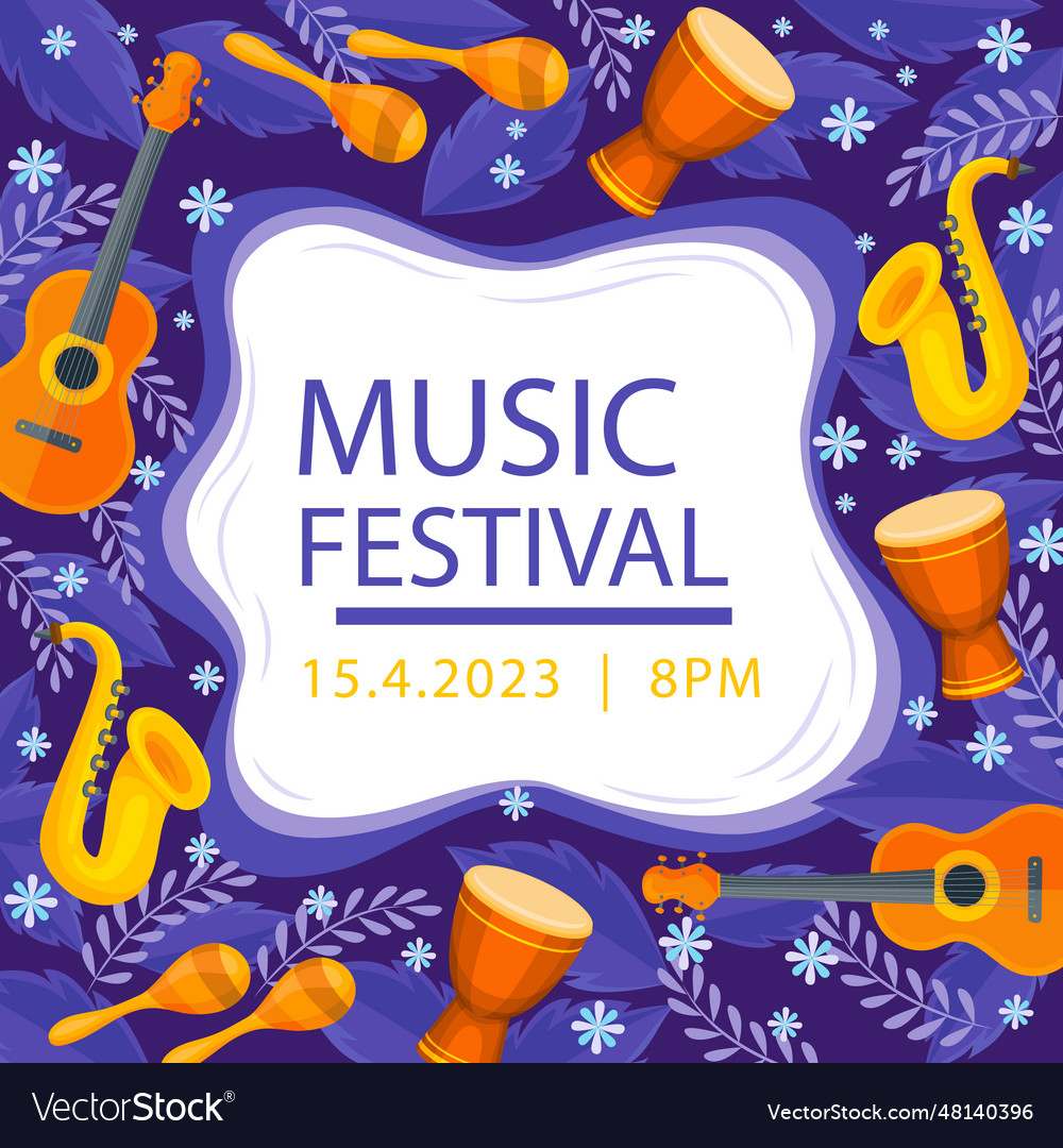 Posts set music festival Royalty Free Vector Image