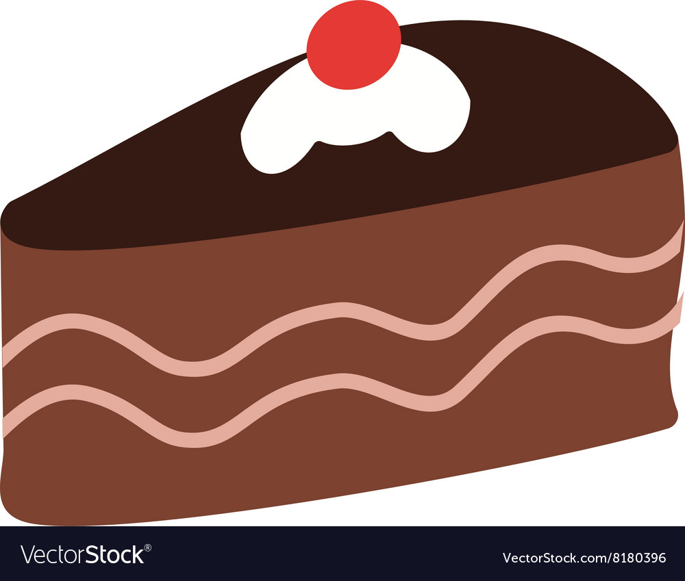 Slice of cake i Royalty Free Vector Image - VectorStock