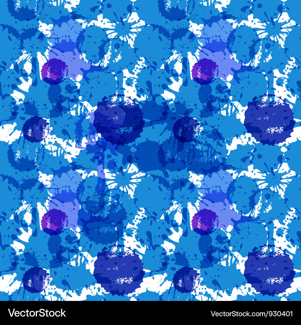 Blue ink blots Royalty Free Vector Image - VectorStock