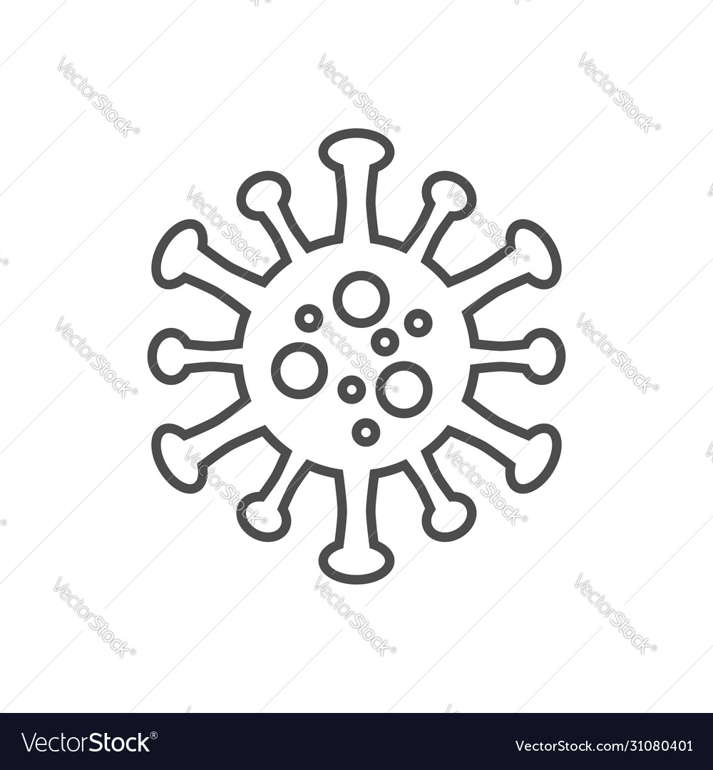 Coronavirus covid-19 thin line icon Royalty Free Vector