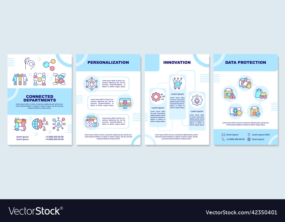 Customer centric product development brochure Vector Image