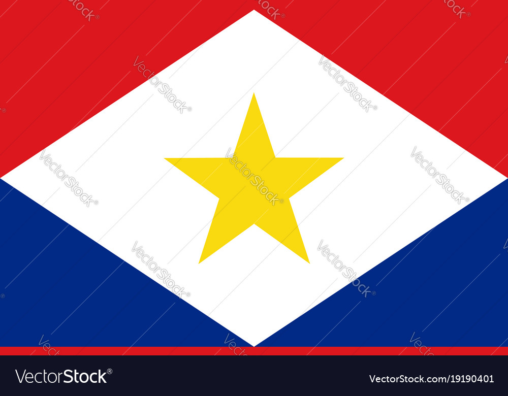 Flag of saba Royalty Free Vector Image - VectorStock