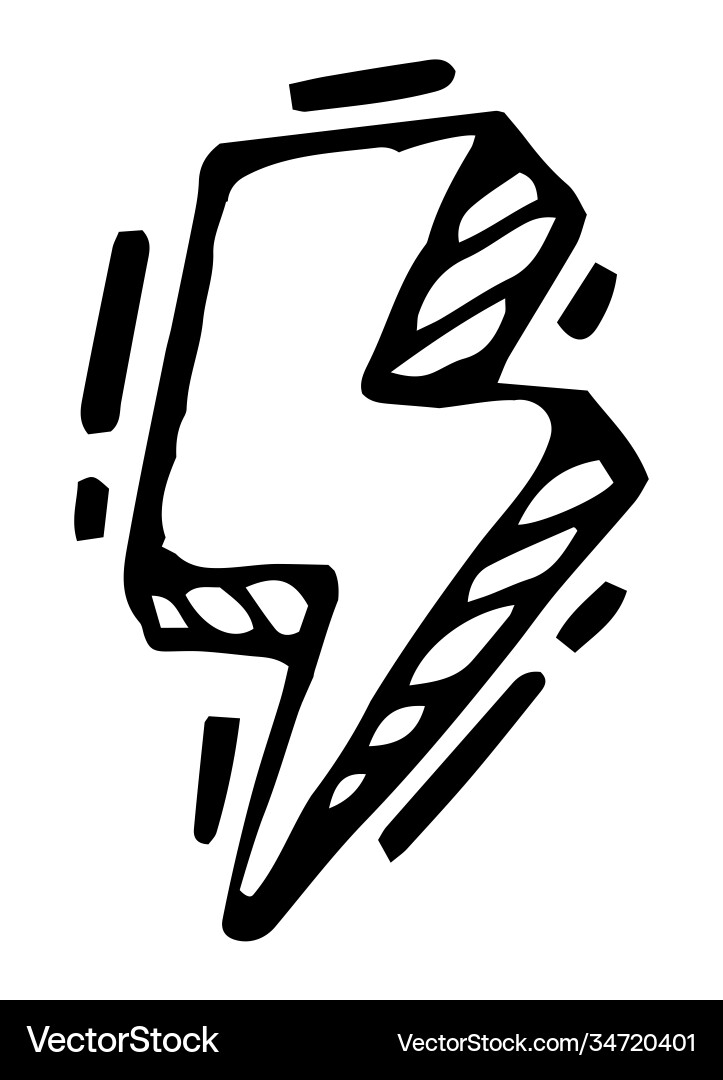 Lightning sign Royalty Free Vector Image - VectorStock
