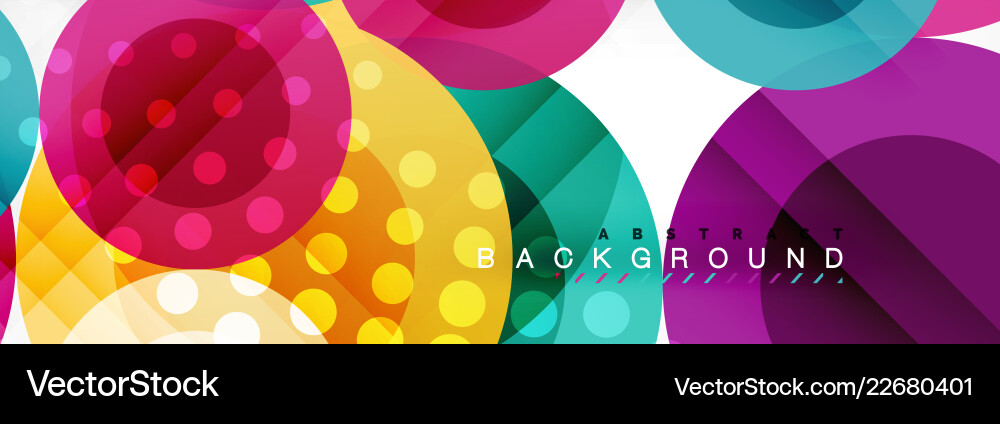 Overlapping circles design background Royalty Free Vector