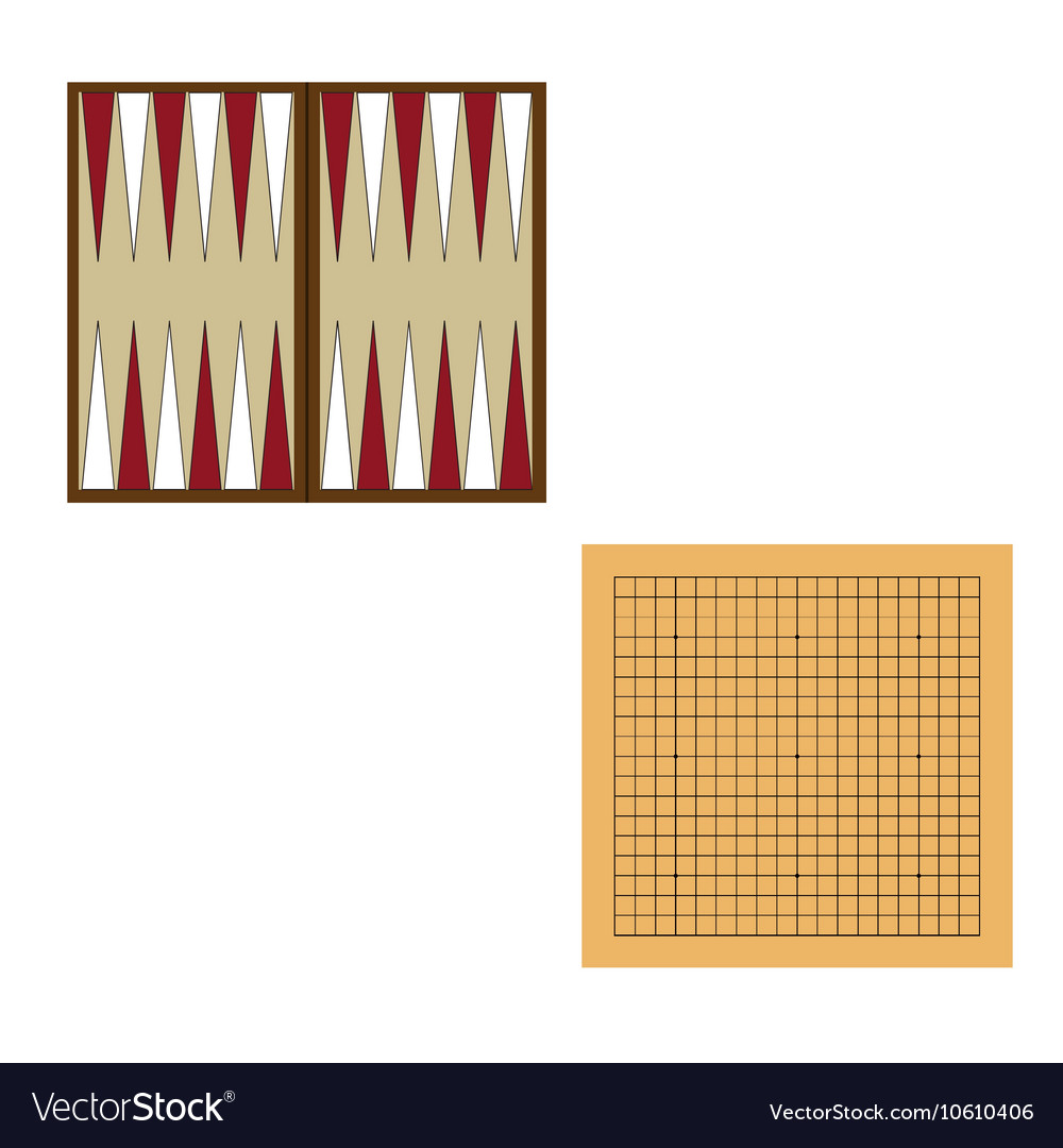 Backgammon and go game Royalty Free Vector Image