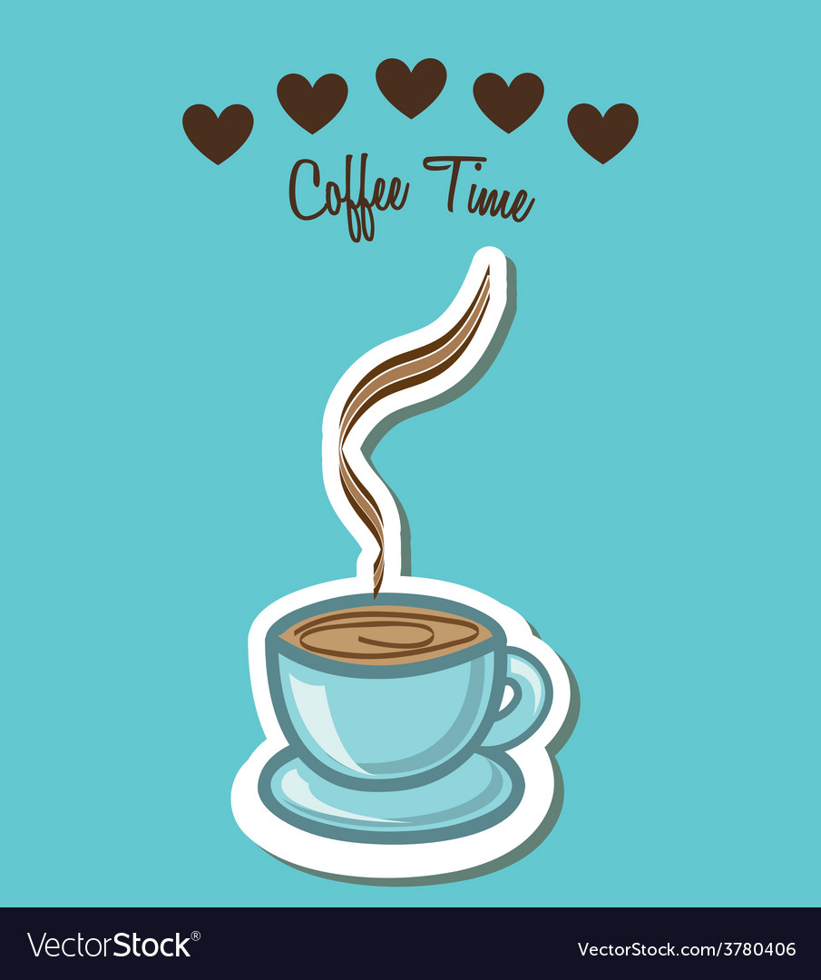 Coffee time Royalty Free Vector Image - VectorStock