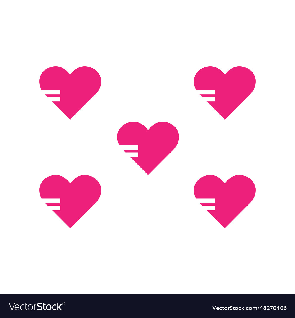 Creative heart logo and symbol design template Vector Image