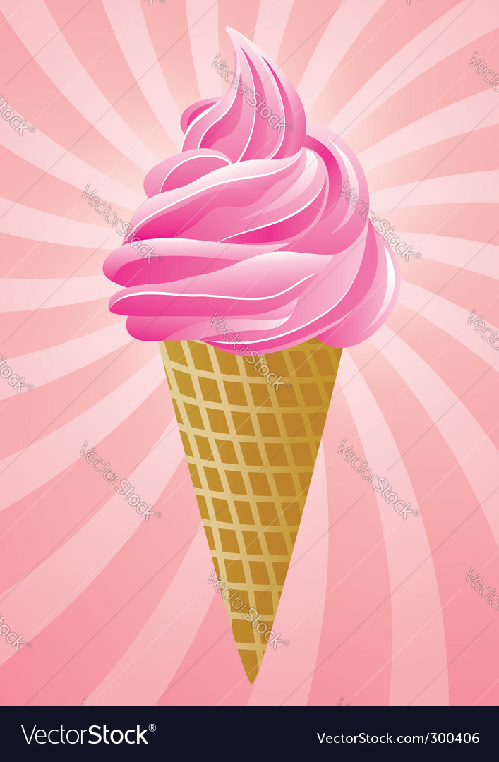 Ice-cream cone Royalty Free Vector Image - VectorStock