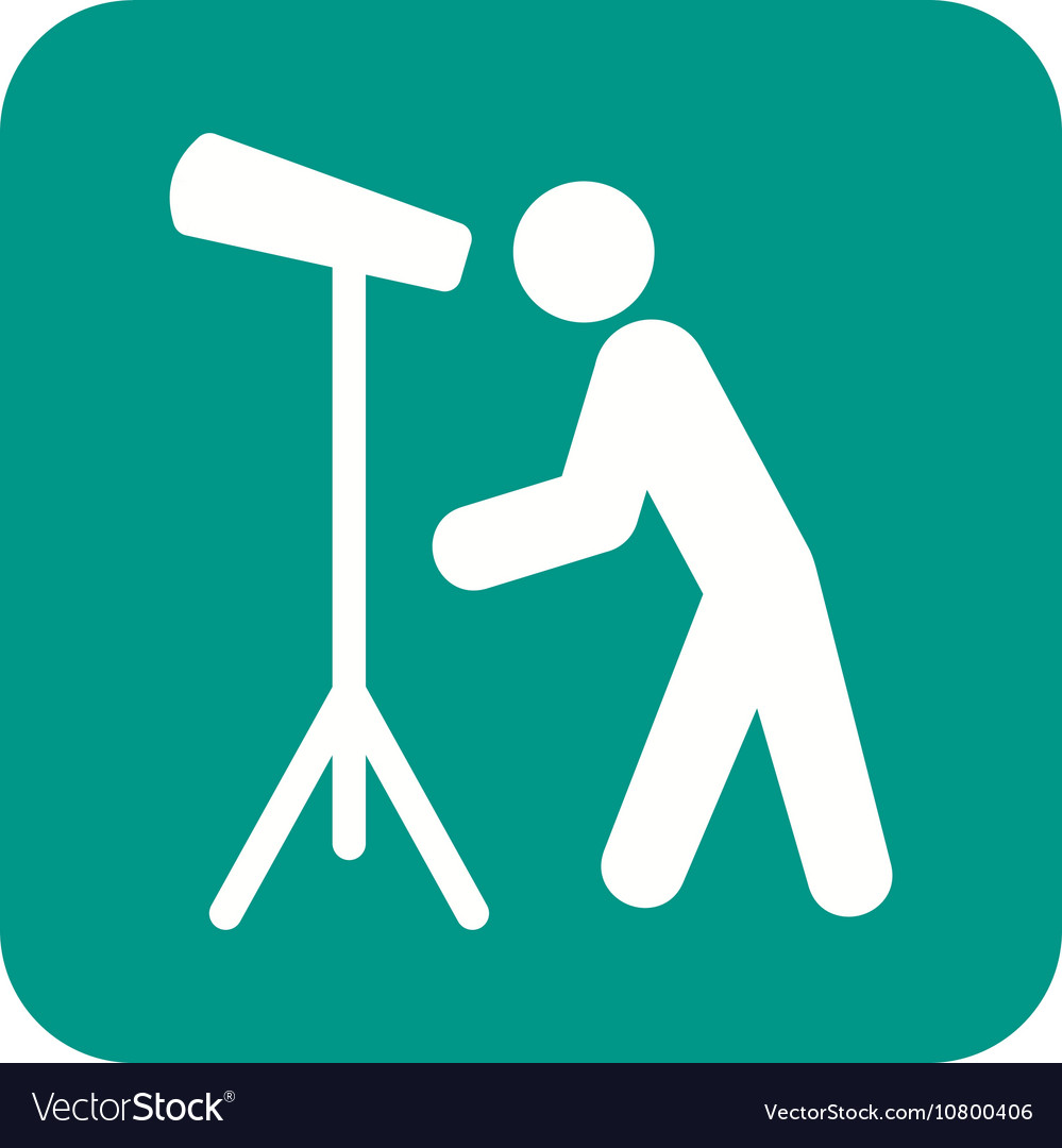 Man Looking Through Telescope Royalty Free Vector Image