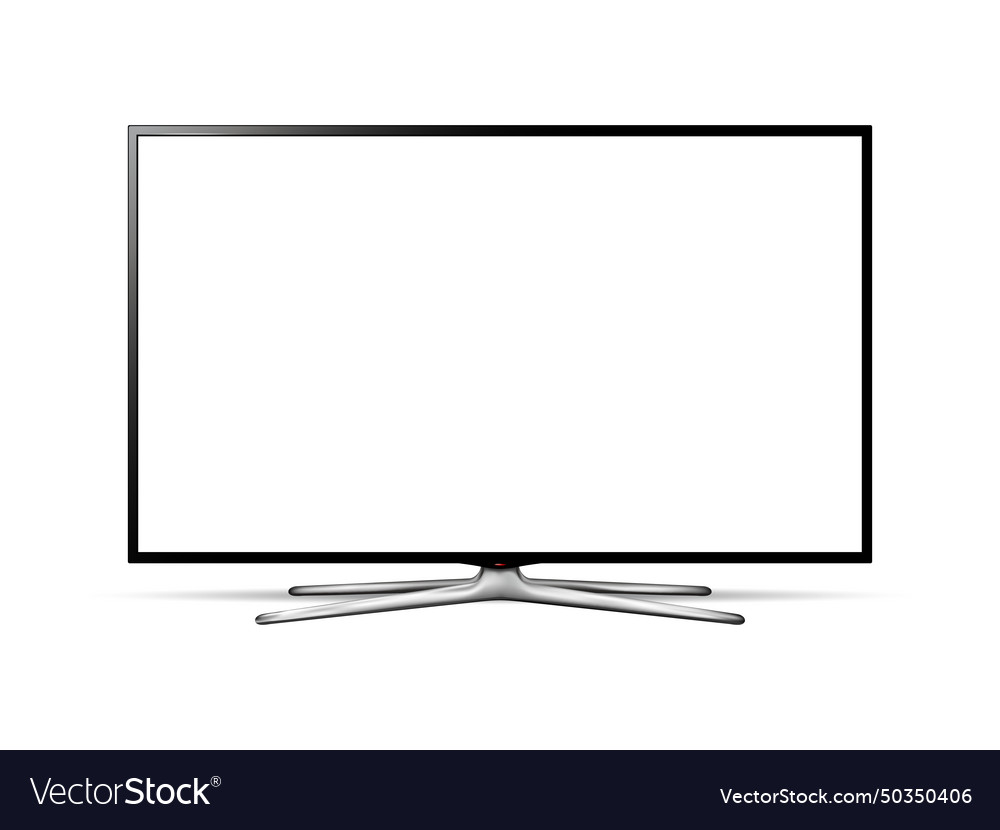 Modern smart tv flat screen Royalty Free Vector Image