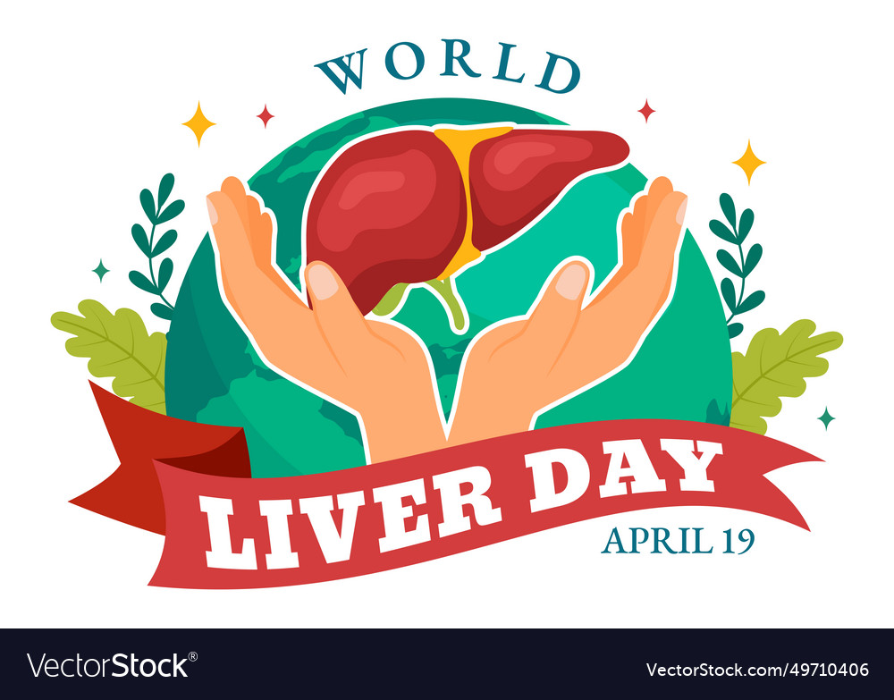 World liver day on april 19th to raise global Vector Image