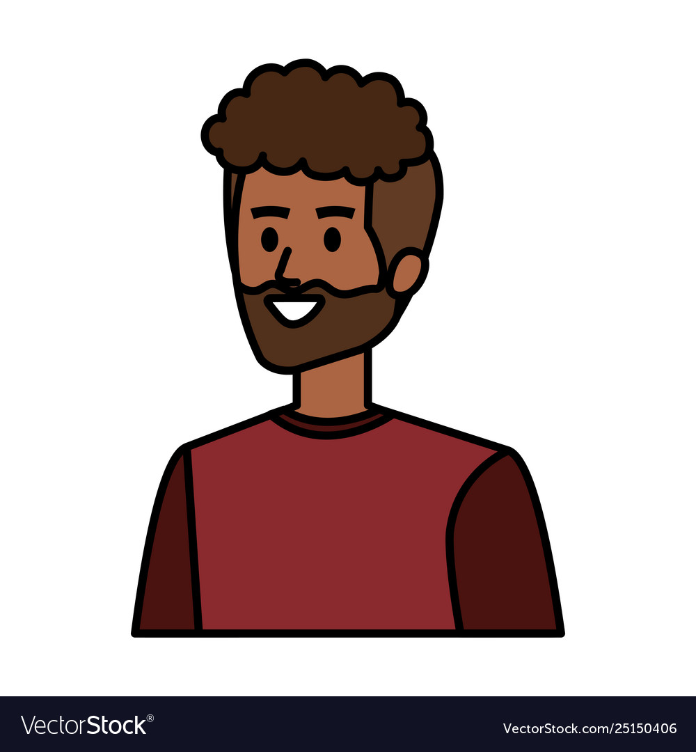 Young african man avatar character Royalty Free Vector Image