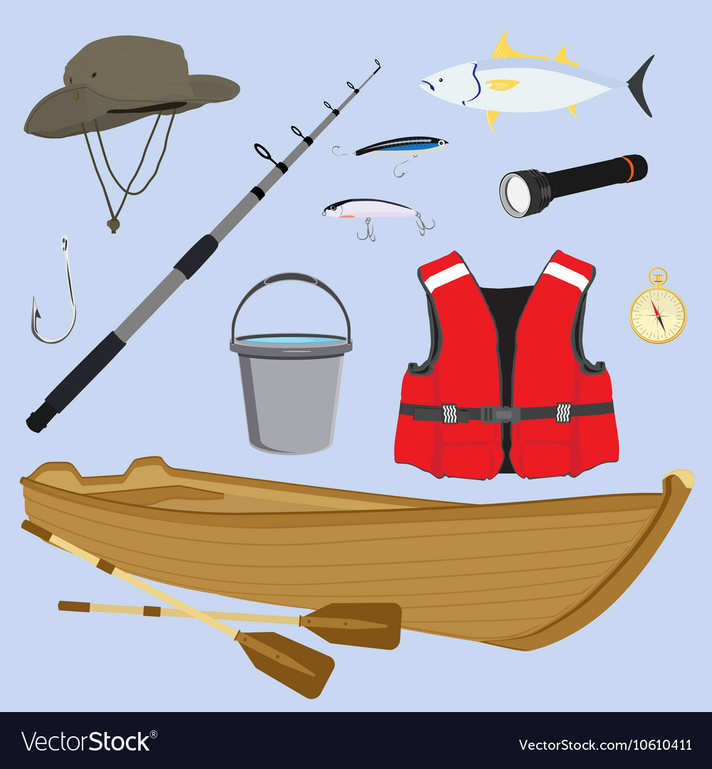 Fishing icon set