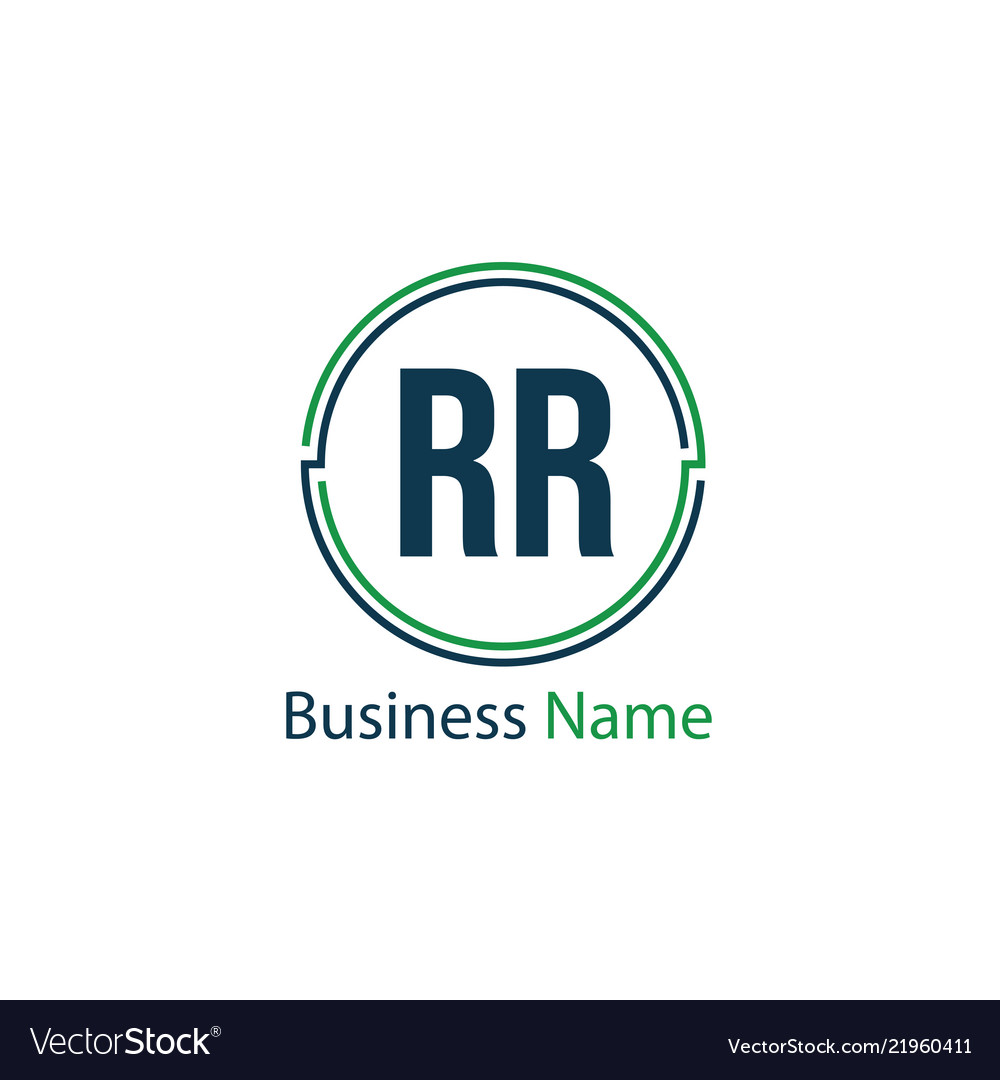 Initial letter rr logo template design Royalty Free Vector