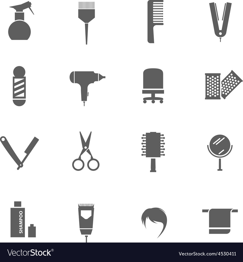 Set Hairdresser Icons Royalty Free Vector Image 8510