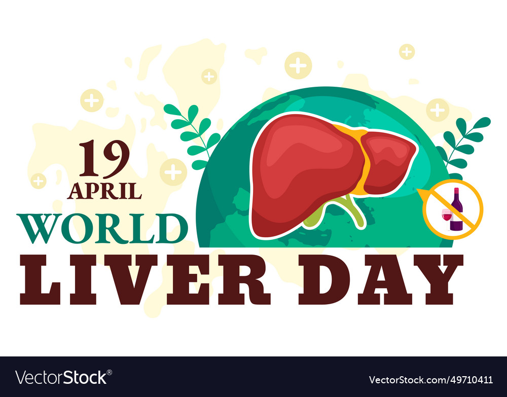 World liver day on april 19th to raise global Vector Image