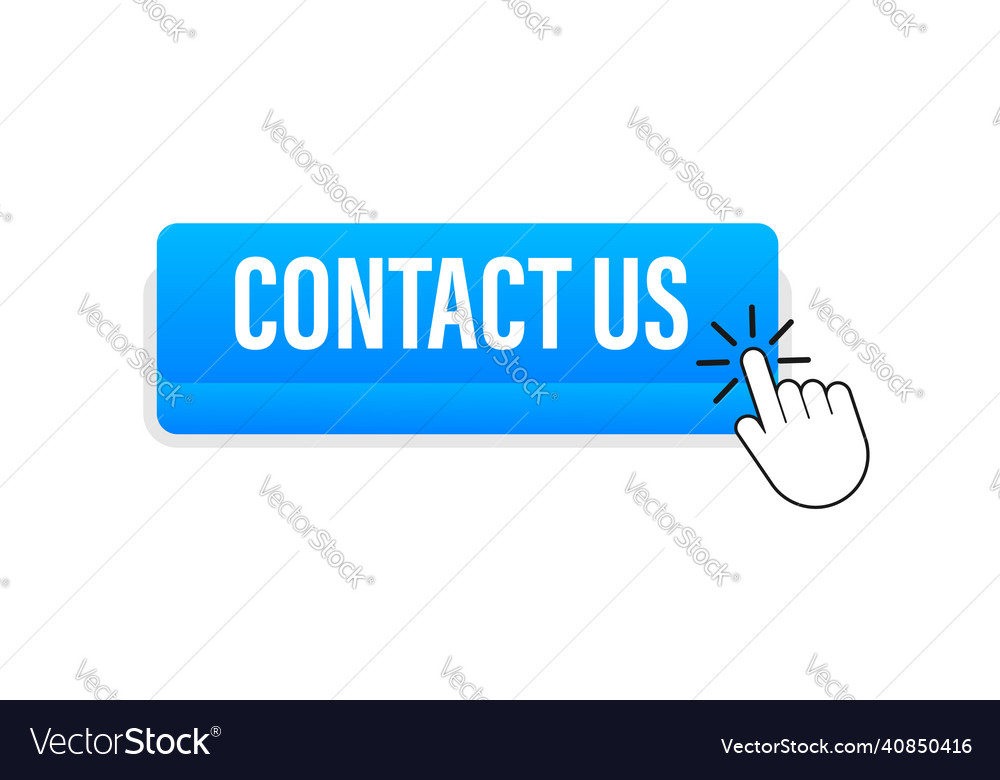 Contact us sign us blue sticker on white Vector Image