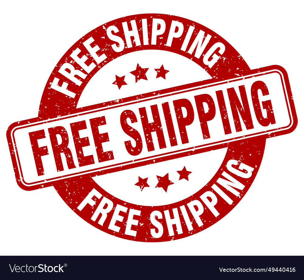 Free Shipping Stamp Free Shipping Label Round Vector Image