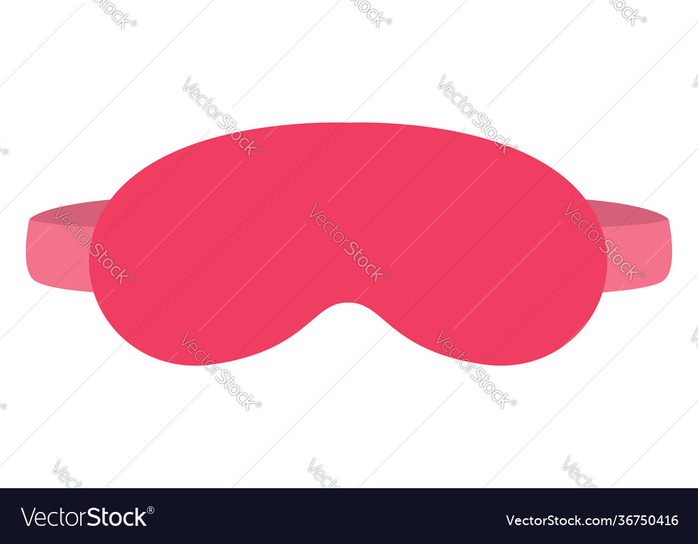 Pink sleep mask on a white background Royalty Free Vector