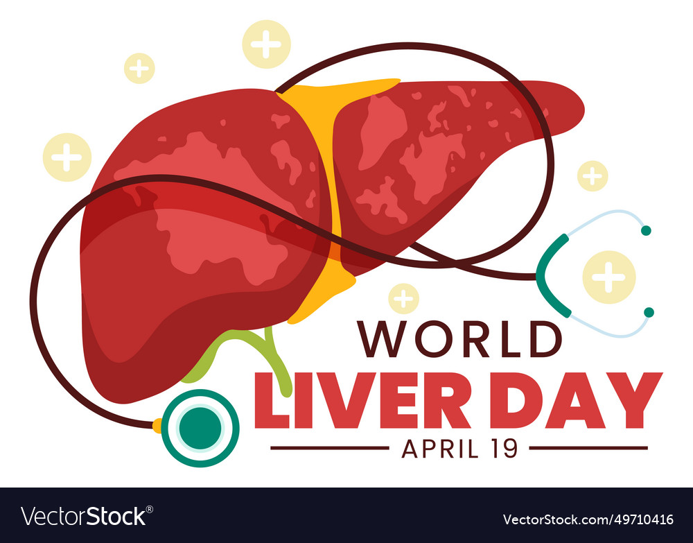 World liver day on april 19th to raise global Vector Image