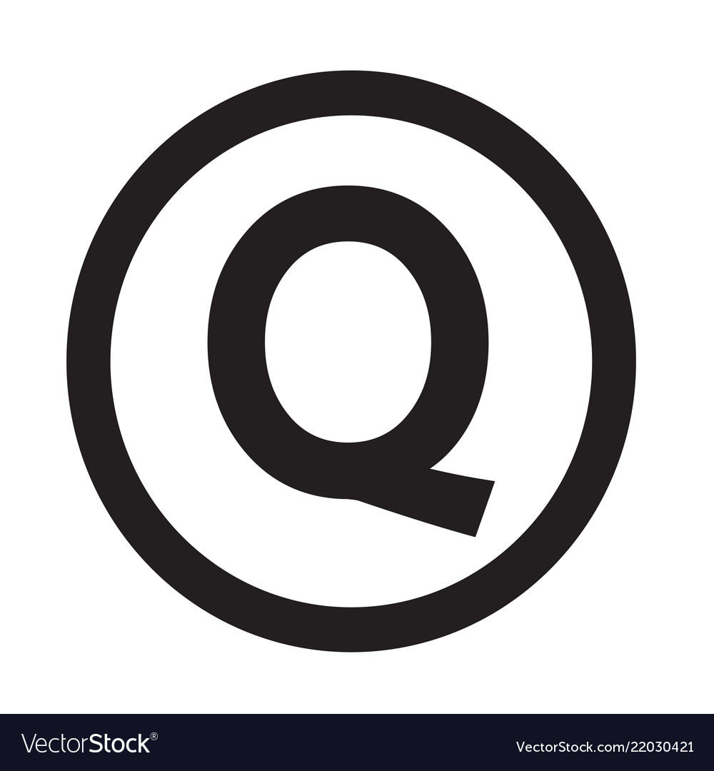 Basic font letter q icon design Royalty Free Vector Image