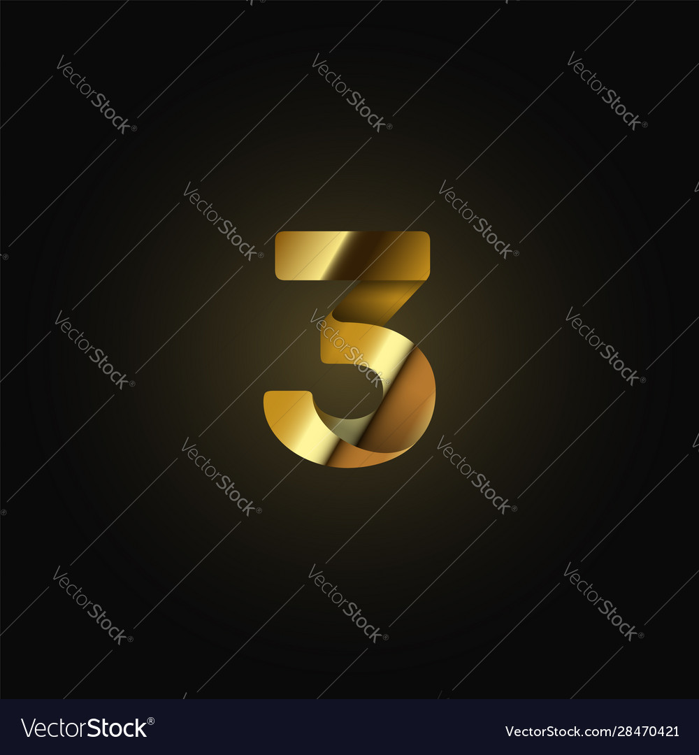 Gold paper folded character from a typeset Vector Image