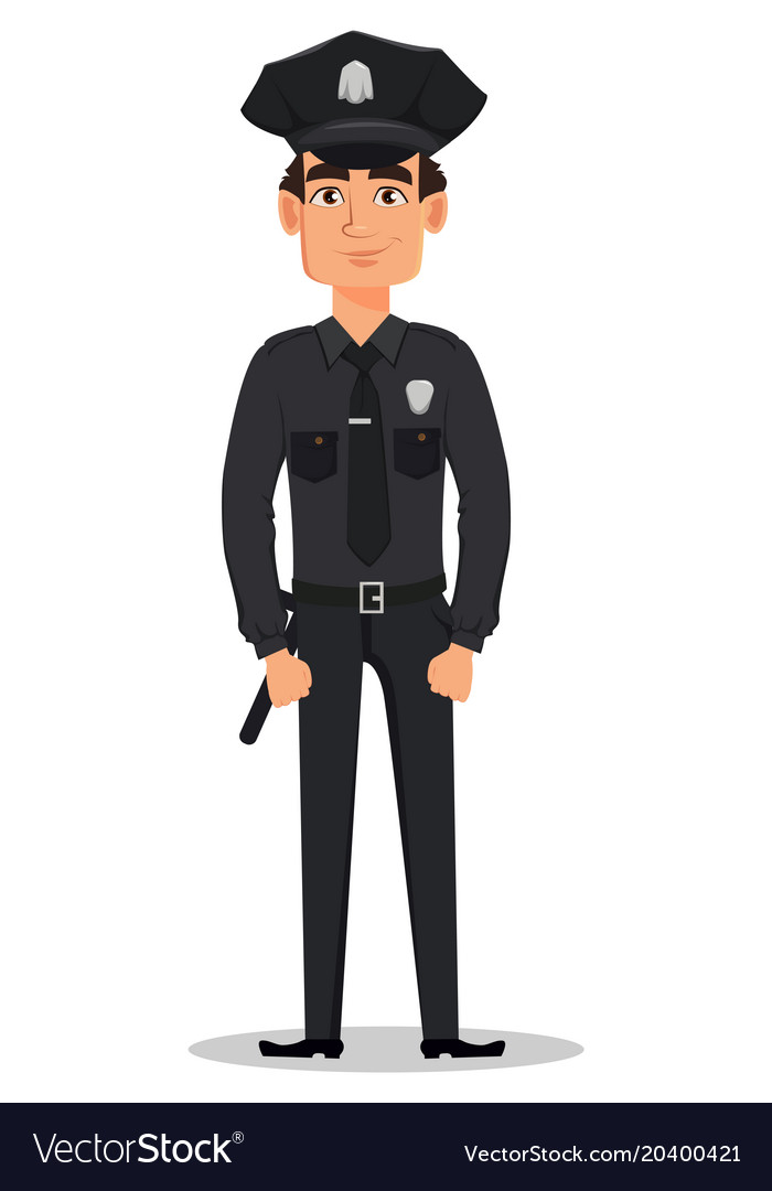 Police officer policeman Royalty Free Vector Image