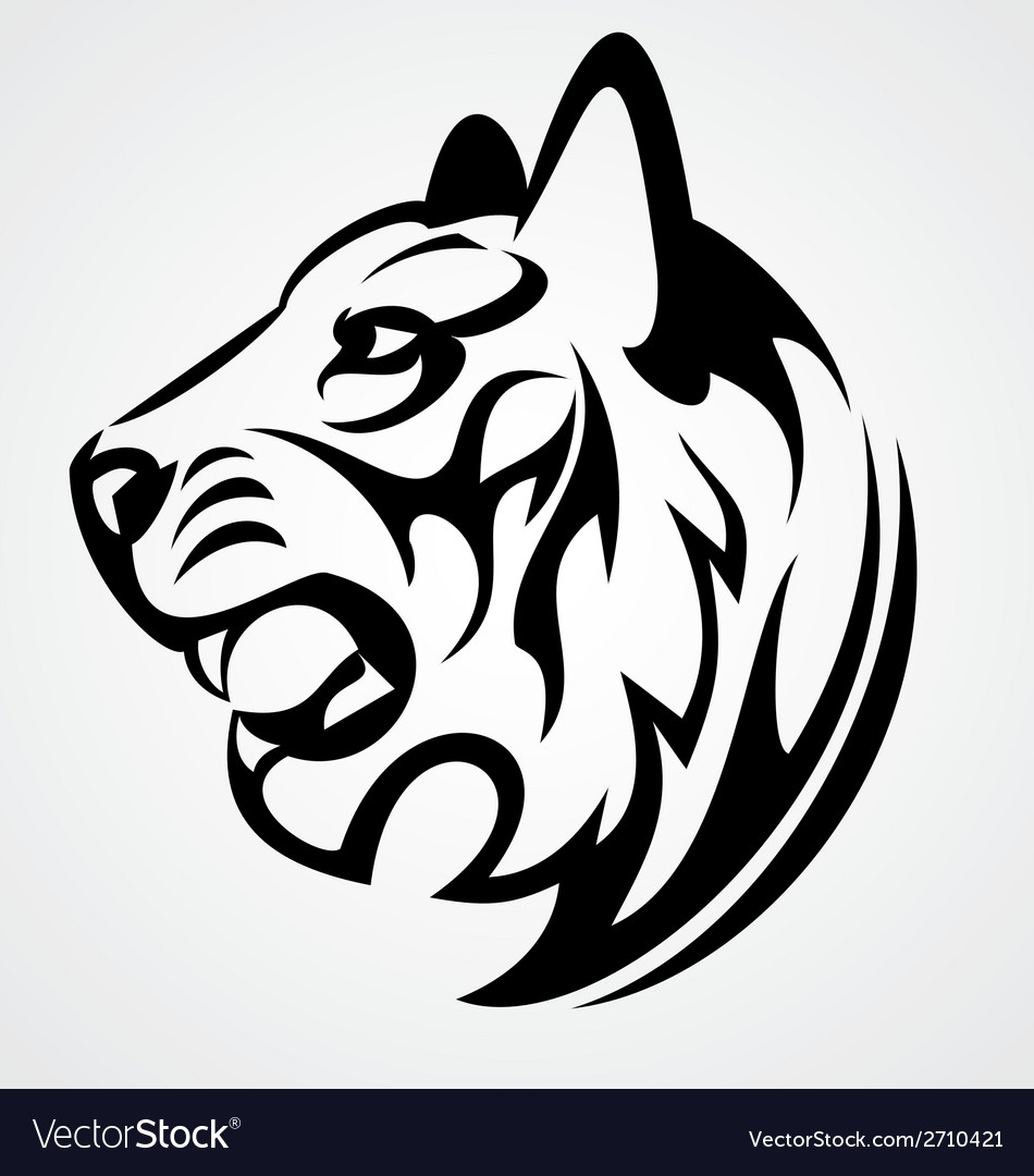 Tiger Head Tattoo Vector Art PNG, Tiger Tattoo Design With Floral  Illustration Vector, American, Angry, Animal PNG Image For Free Download