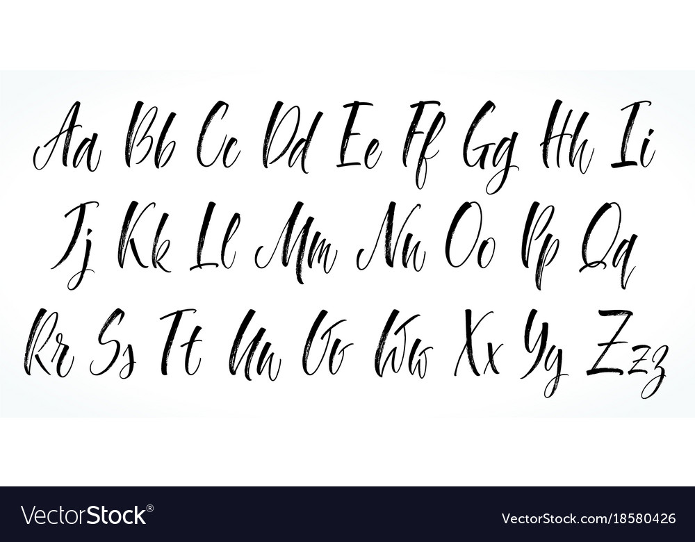 brush alphabet