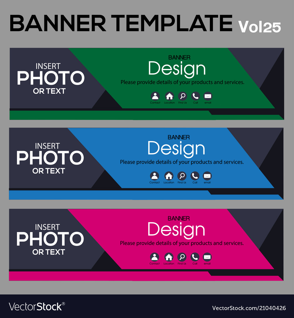 Banner Template For Web Design Royalty Free Vector Image