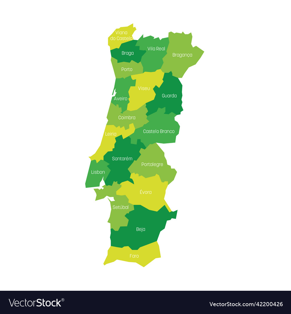 Map Portugal Divided By Districts Madeira 库存矢量图（免版税）1939927984