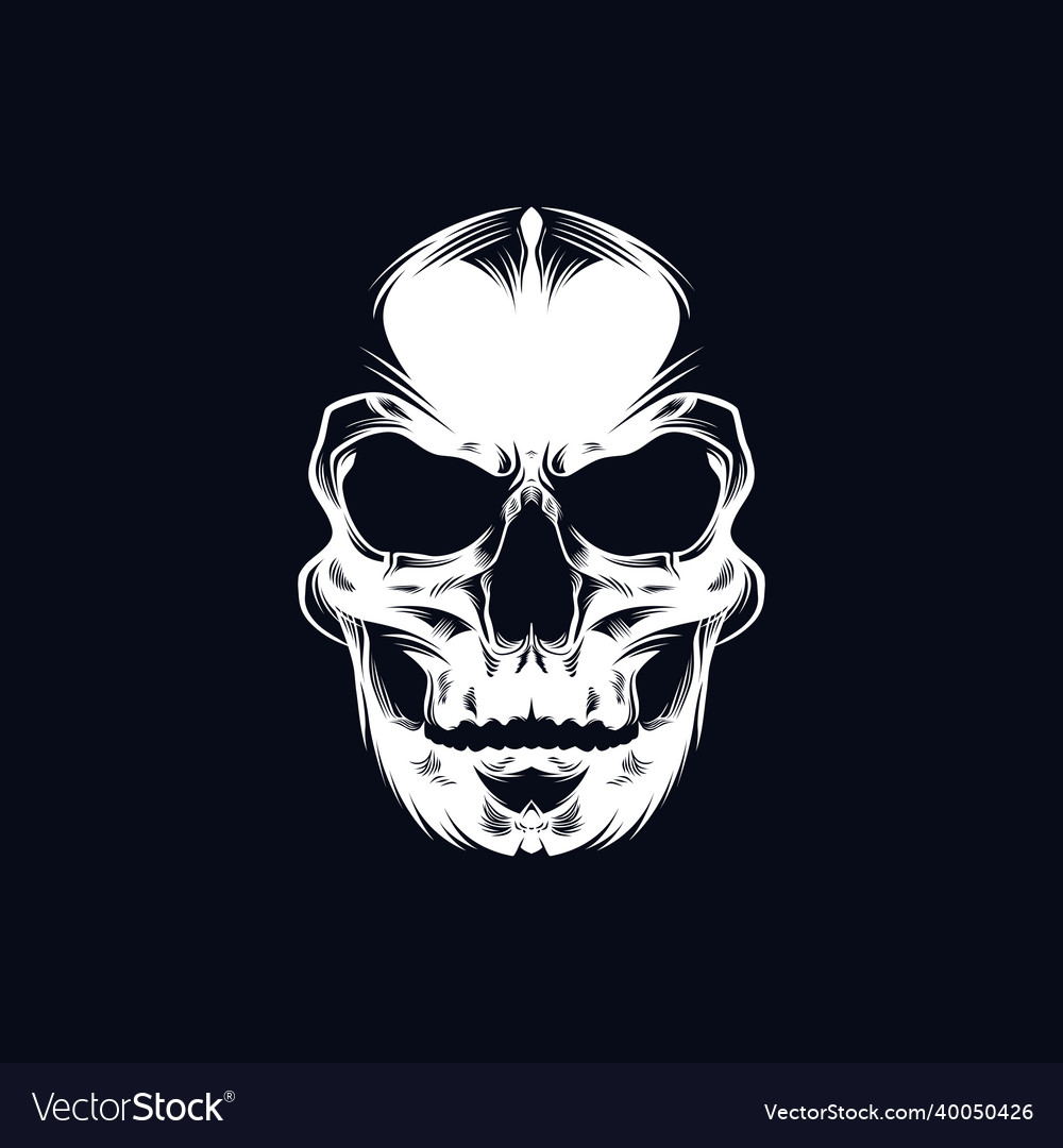 Skull logo design template inspiration idea Vector Image