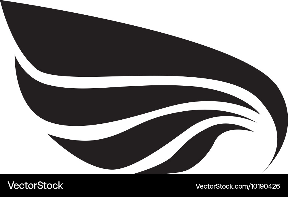Wing modern stripes icon graphic Royalty Free Vector Image
