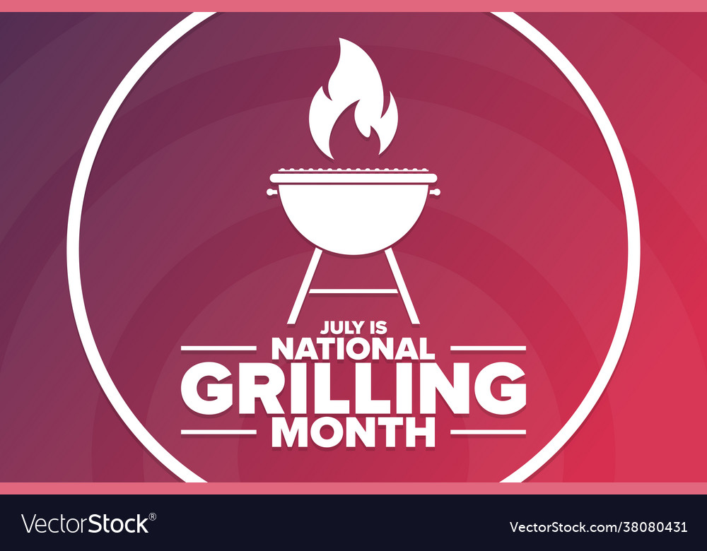 July is national grilling month holiday concept Vector Image